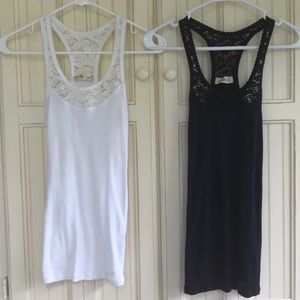 Hollister Lace Tank in 2 Colors (White & Navy), XS